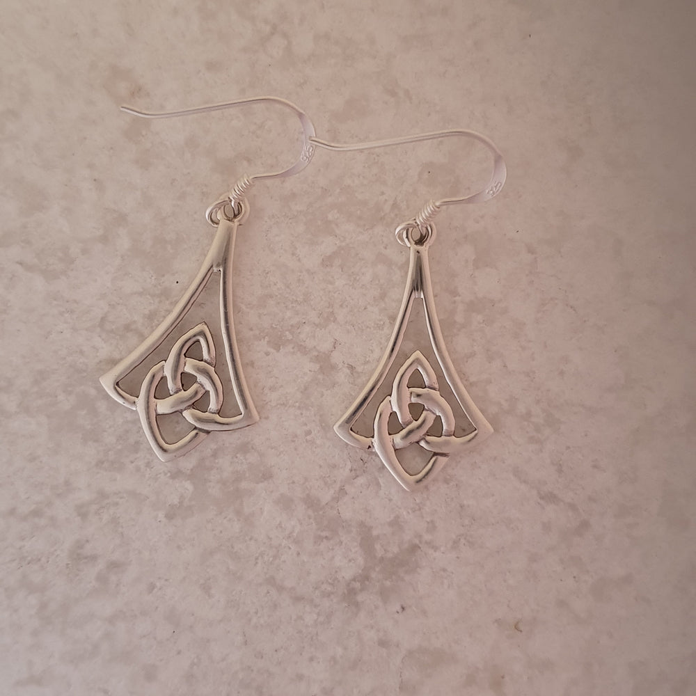 Celtic Knot Silver Earrings