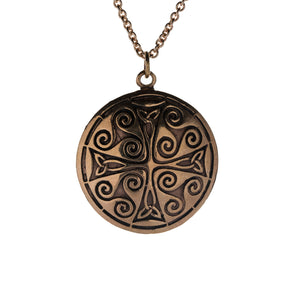 Celtic Bronze Pendant with Cross