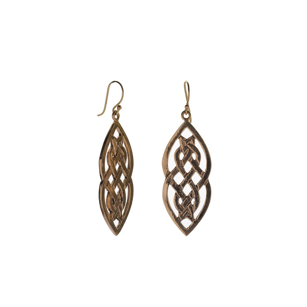 Bronze celtic knot earrings