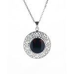 celtic pendant with black stone