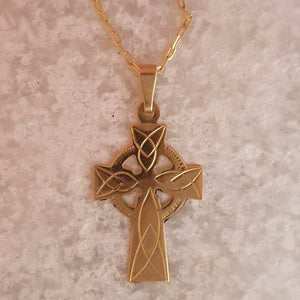 Gold Celtic Cross Necklace