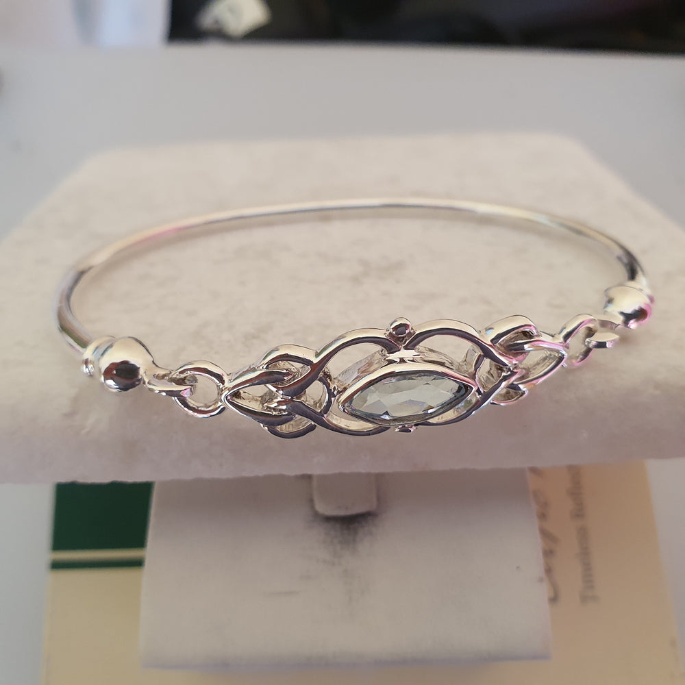 Celtic Bangle with Blue Topaz