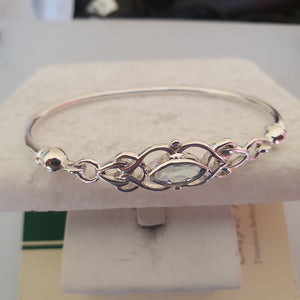 Celtic Bangle with Blue Topaz