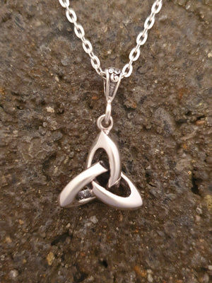 
            
                Load image into Gallery viewer, Three Dimensional Sterling Silver Trinity Pendant
            
        