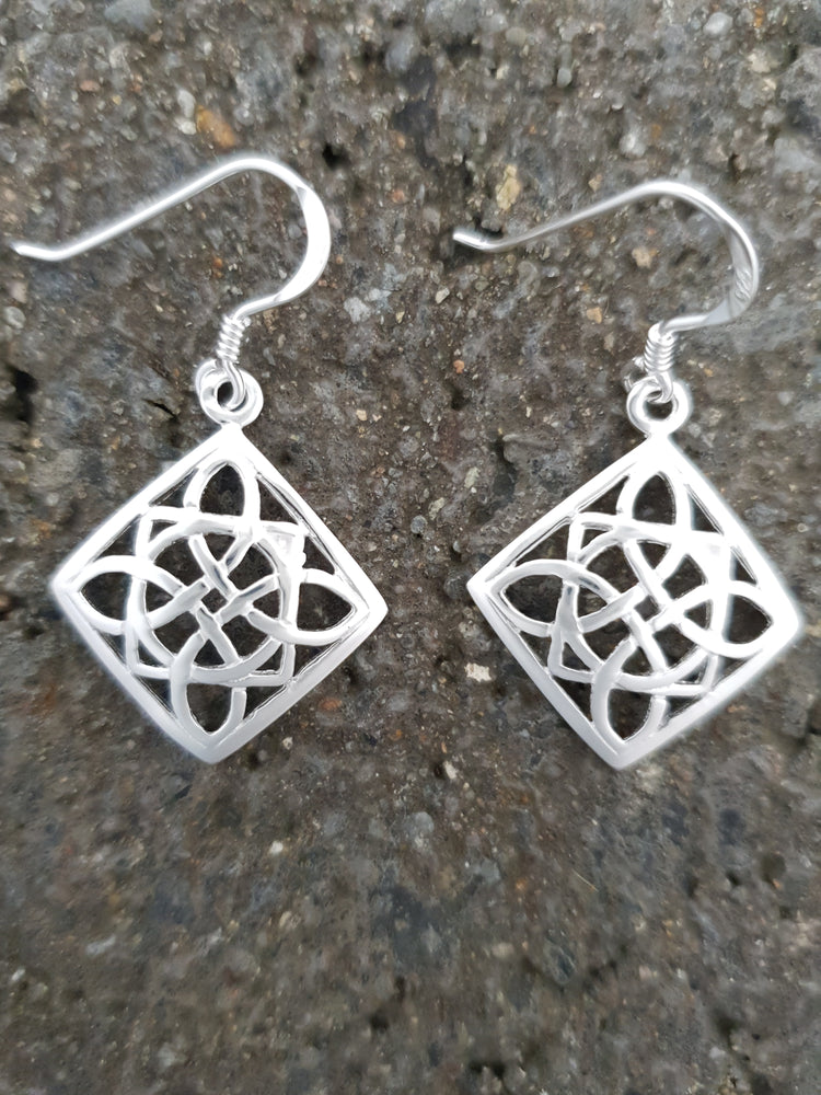 
            
                Load image into Gallery viewer, Celtic Square Knot Earrings
            
        