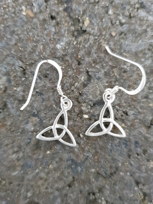 Small Sterling Silver Trinity Earrings