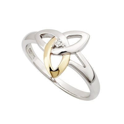
            
                Load image into Gallery viewer, Trinity Ring With Diamond
            
        