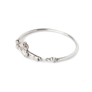 Claddagh Bangle with CZ