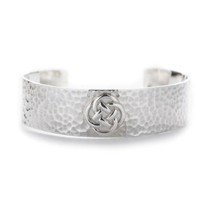 
            
                Load image into Gallery viewer, Sterling Silver Celtic Bangle with Eternity Knot
            
        