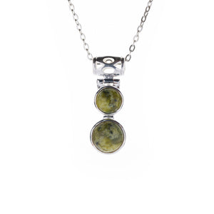 Pendant with Square and Two Round Stones