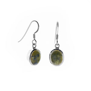 Connemara Marble Silver Oval Earrings