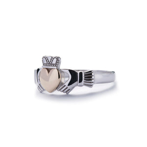 
            
                Load image into Gallery viewer, Claddagh Ring 10 ct Gold Heart
            
        