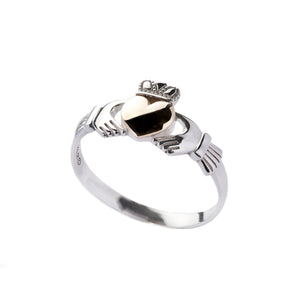 
            
                Load image into Gallery viewer, Claddagh Ring 10 ct Gold Heart
            
        