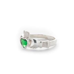 Claddagh  ring emerald May birthstone