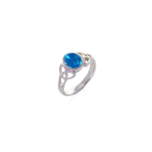 Celtic Birthstone Ring Blue Topaz December – Killarney Celtic Jewelry