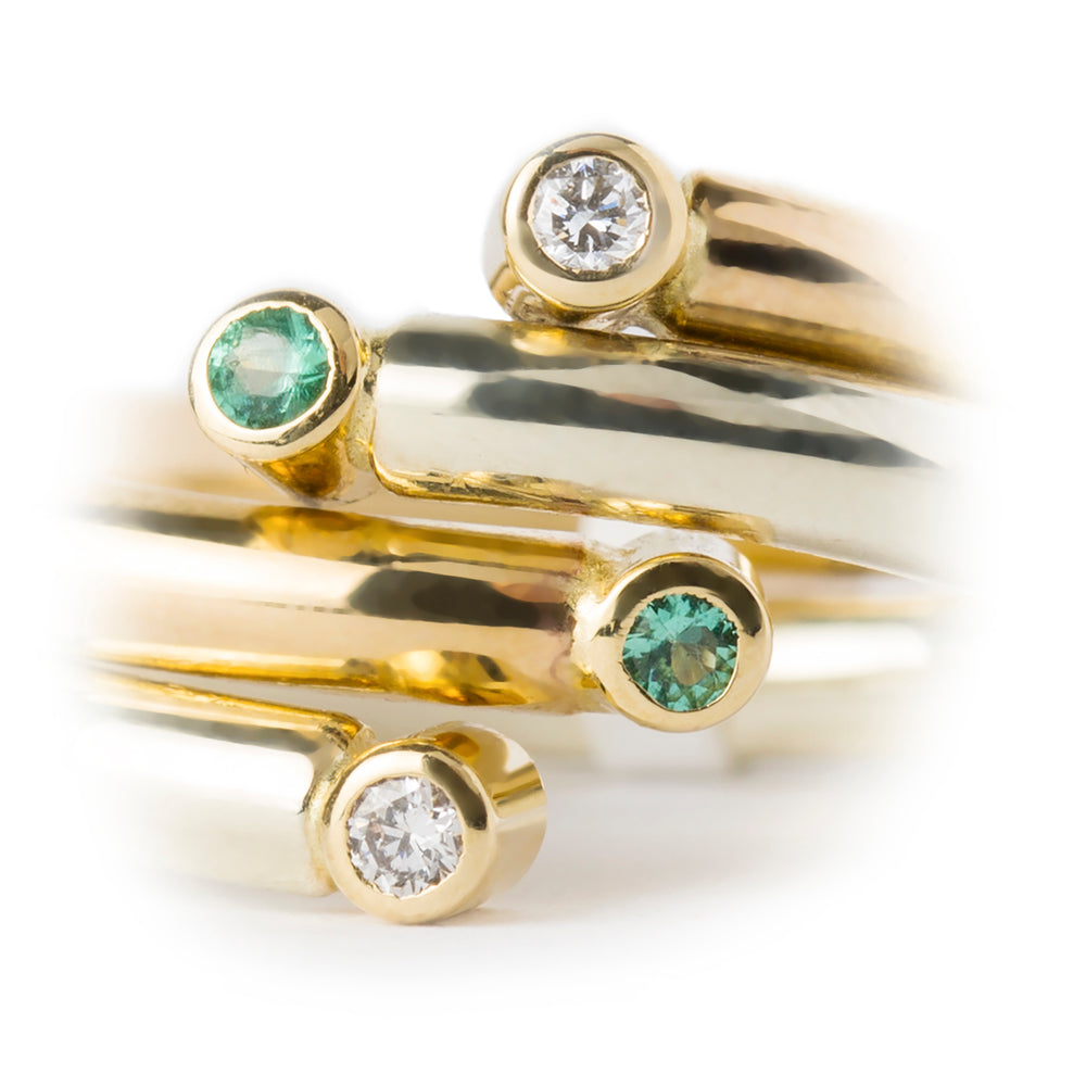 
            
                Load image into Gallery viewer, White Gold Yellow Gold Ring of Kerry  Charlene
            
        