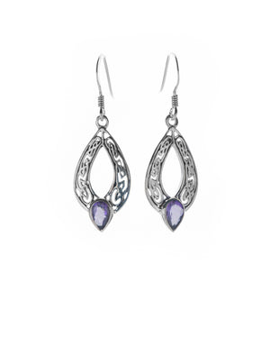 
            
                Load image into Gallery viewer, Celtic Knot Earrings With Amethyst
            
        
