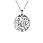 celtic knot circle pendant