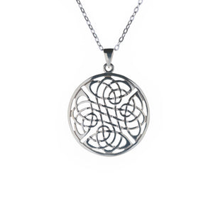 celtic knot circle pendant