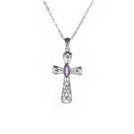 celtic cross necklace with amyethest