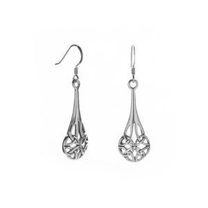 Silver Celtic Drop Earrings