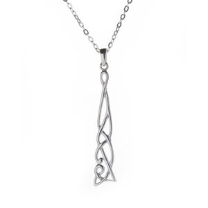 celtic knot long pendant