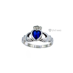 birthstone claddagh ring